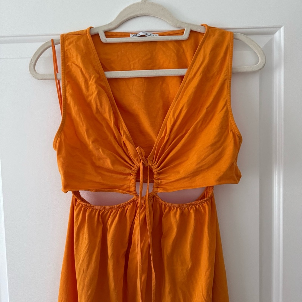 Zara Bold Orange Dress